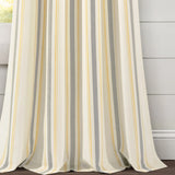 Lush Decor Farmhouse Stripe Yarn Dyed Cotton Window Curtain Panel Pair