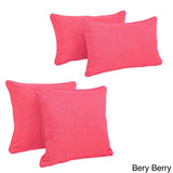 Blazing Needles Delaney Indoor/Outdoor Throw Pillow Set (Set of 4)