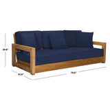 SAFAVIEH Couture Montford Teak 3-Seat Bench Casing Cover - 72Wx29Dx1H