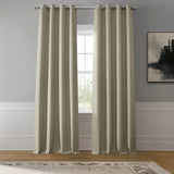 Exclusive Fabrics Faux Linen Grommet Room Darkening Curtain (1 Panel)