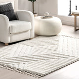 Nuloom Briella High-Low Geometric Shag Area Rug