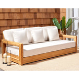 SAFAVIEH Couture Montford Teak 3-Seat Bench Casing Cover - 72Wx29Dx1H