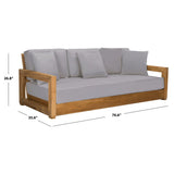 SAFAVIEH Couture Montford Teak 3-Seat Bench Casing Cover - 72Wx29Dx1H