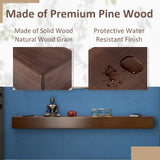 Solid Pine Wall Mounted Fireplace Mantel Floating Shelf
