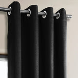 Exclusive Fabrics Faux Linen Grommet Room Darkening Curtain (1 Panel)