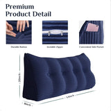 WOWMAX Large Reading Wedge Headboard Pillow for Bed Rest Back Support