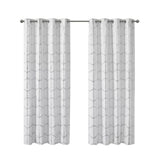 Intelligent Design Khloe Total Blackout Metallic Print Grommet Top Curtain Panel