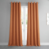 Exclusive Fabrics Faux Linen Grommet Room Darkening Curtain (1 Panel)