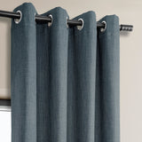 Exclusive Fabrics Faux Linen Grommet Room Darkening Curtain (1 Panel)