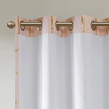Intelligent Design Khloe Total Blackout Metallic Print Grommet Top Curtain Panel