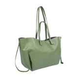 Olive Carryall Tote Bag with Multiple Compartments