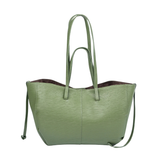 Olive Carryall Tote Bag with Multiple Compartments