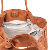 Brown Carryall Tote Bag with Magnetic Closure